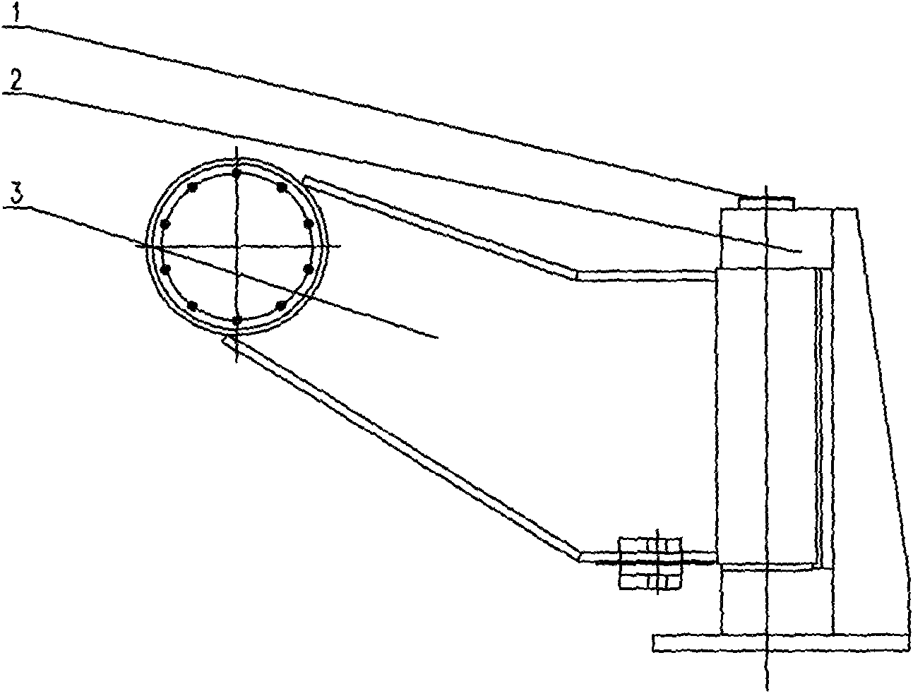 Hydraulic auxiliary support structure for recoiling machine