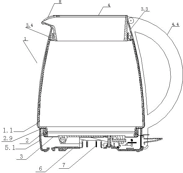 Method for assembling heating explosion proof kettle