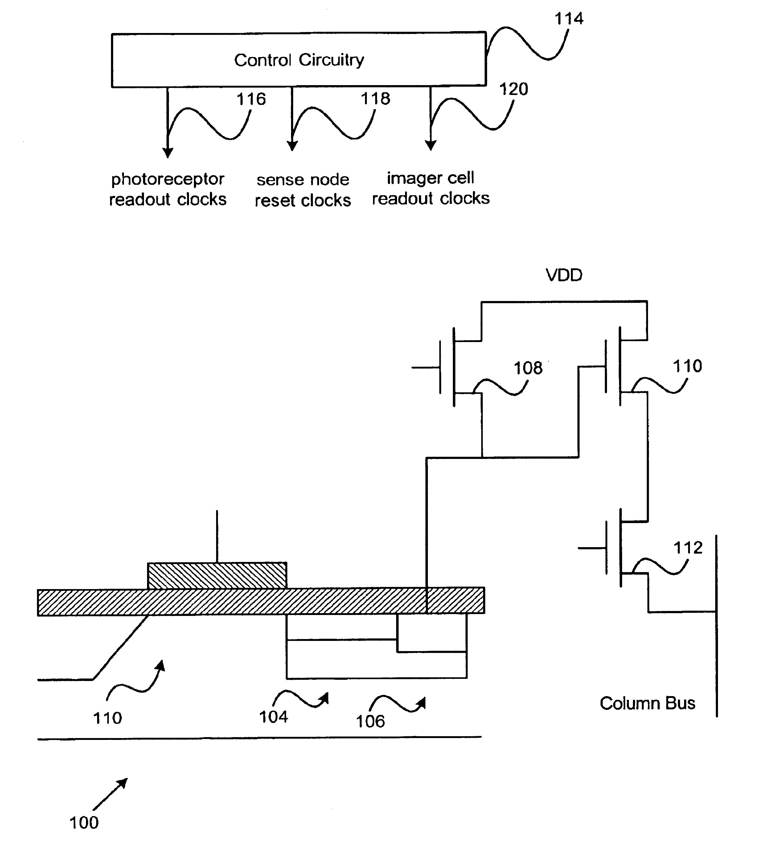 Imager cell with pinned transfer gate