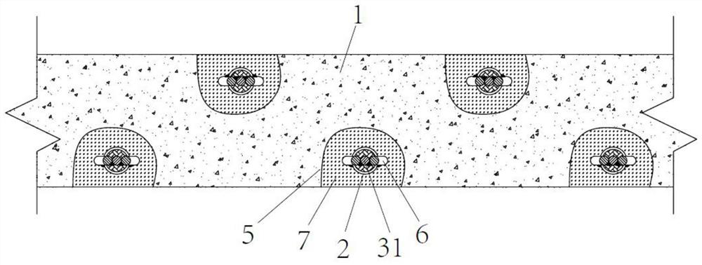 A reinforcement structure and its construction method for the low strength of the grouting material in the sleeve