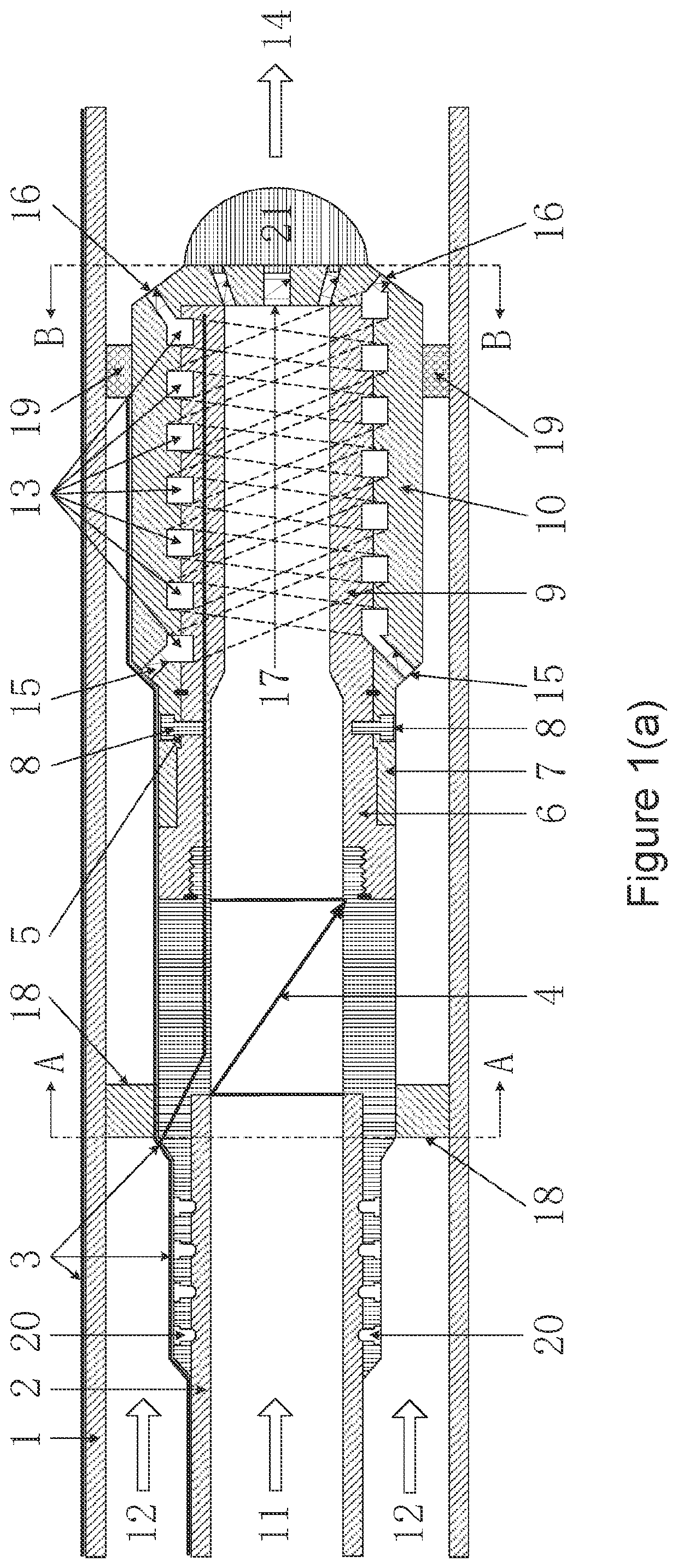 Nozzle and injection device for use in underground coal gasification process and method for operating injection device