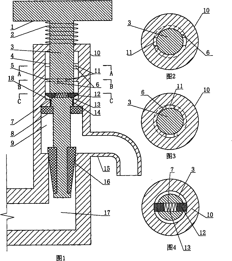 Flow speed sectioned quick water-saving faucet