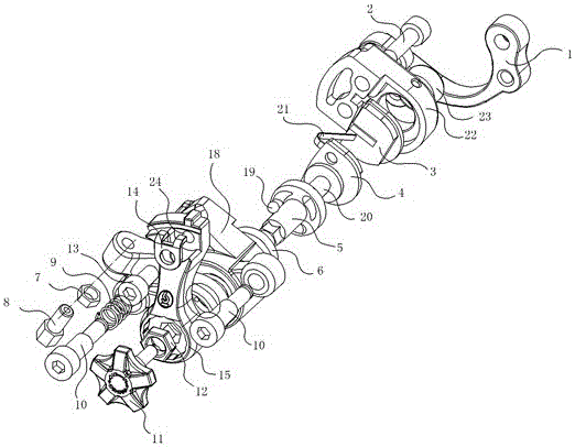 A fine-tuning disc brake caliper