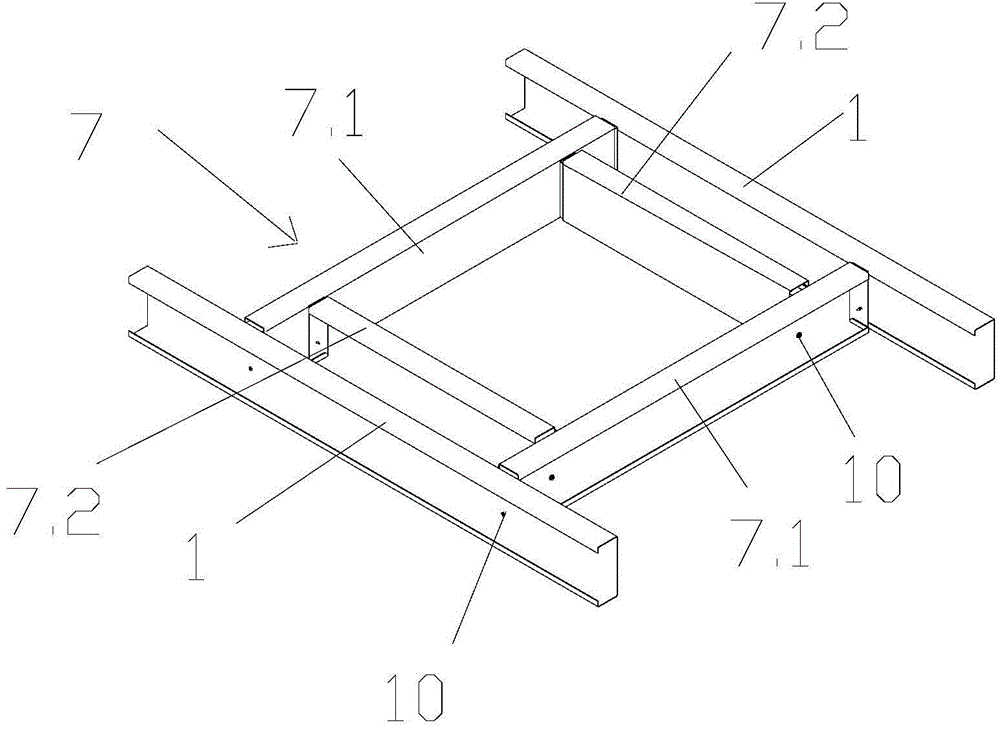 Waterproofing treatment construction method for metal roof trepanning