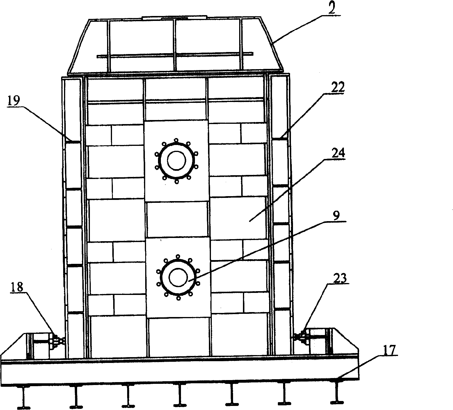 Analogue experiment stand for interreaction of tunnel structure, surrounding rock and underground water