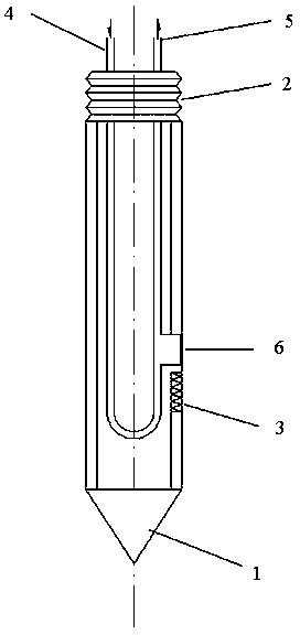 Continuous measuring device and method for volatile organics in soil