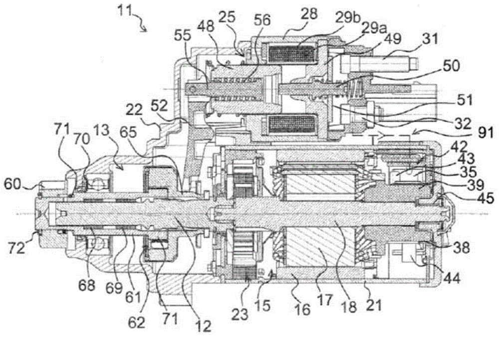 Motor vehicle starter provided with heat protection system