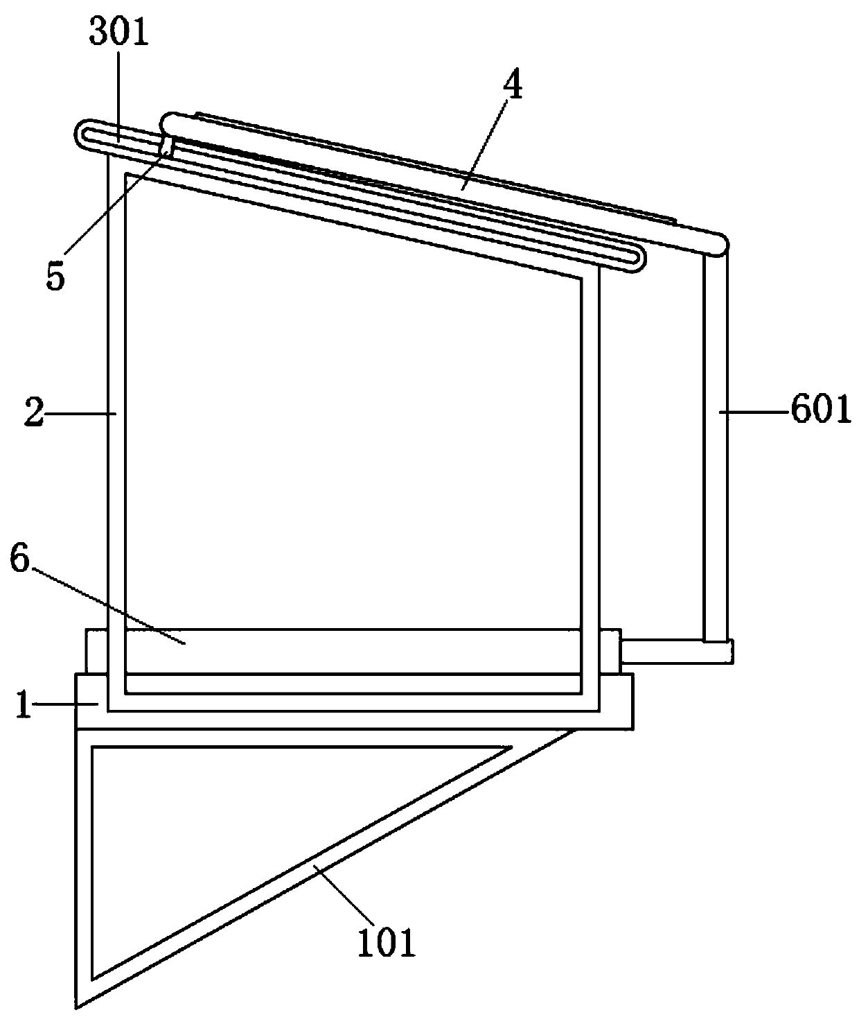 Building outer wall air conditioner outdoor unit rain sheltering device and control system thereof