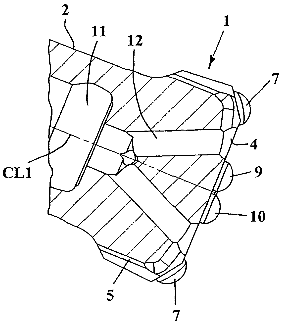 Percussion drill bit and a regrindable cemented carbide button therefor