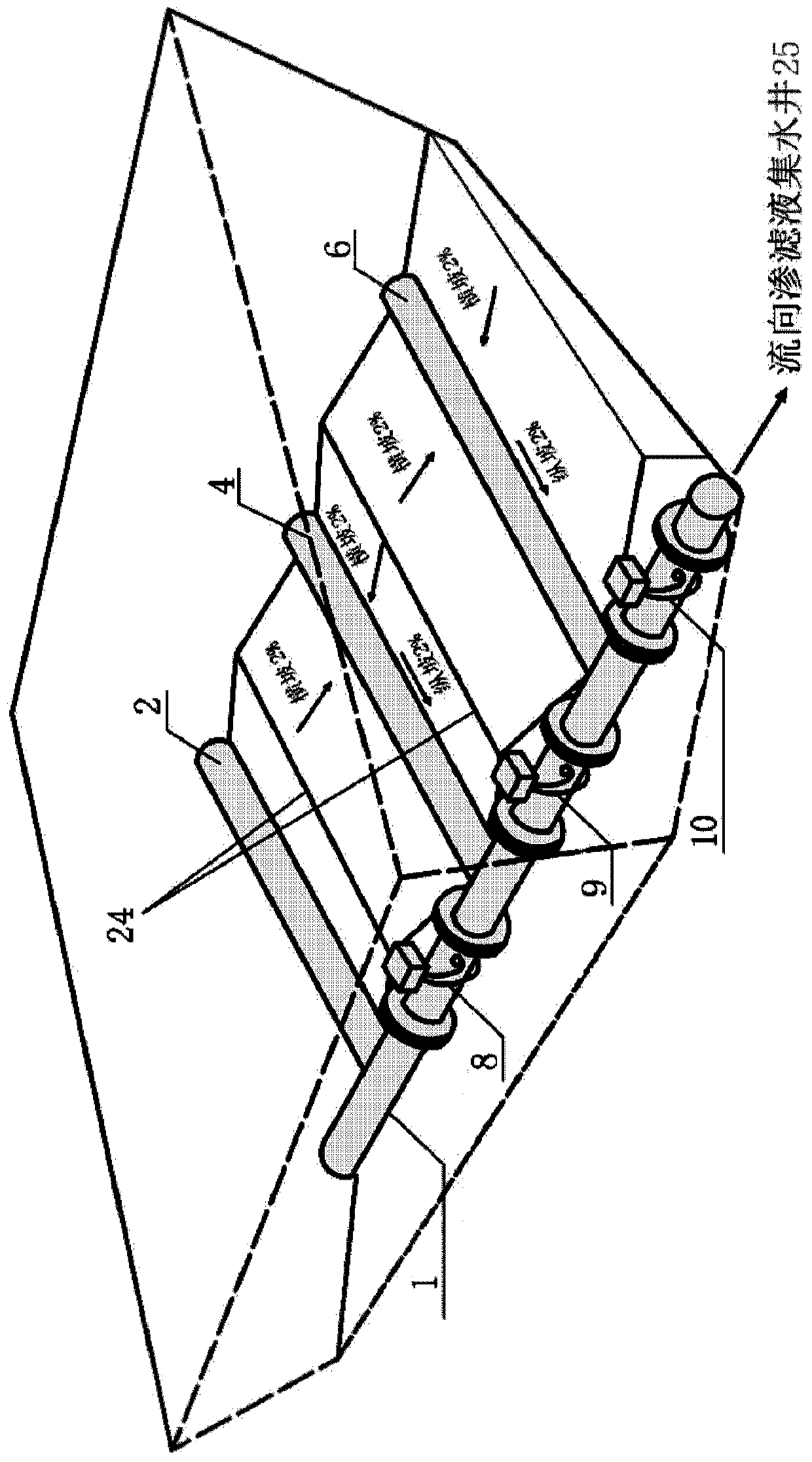 Block detection method and device for isolation membrane leakage in landfill