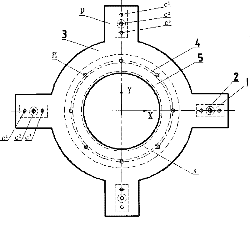 Piezoelectric type six-dimensional force sensor with adjustable load sharing ratio and test method thereof