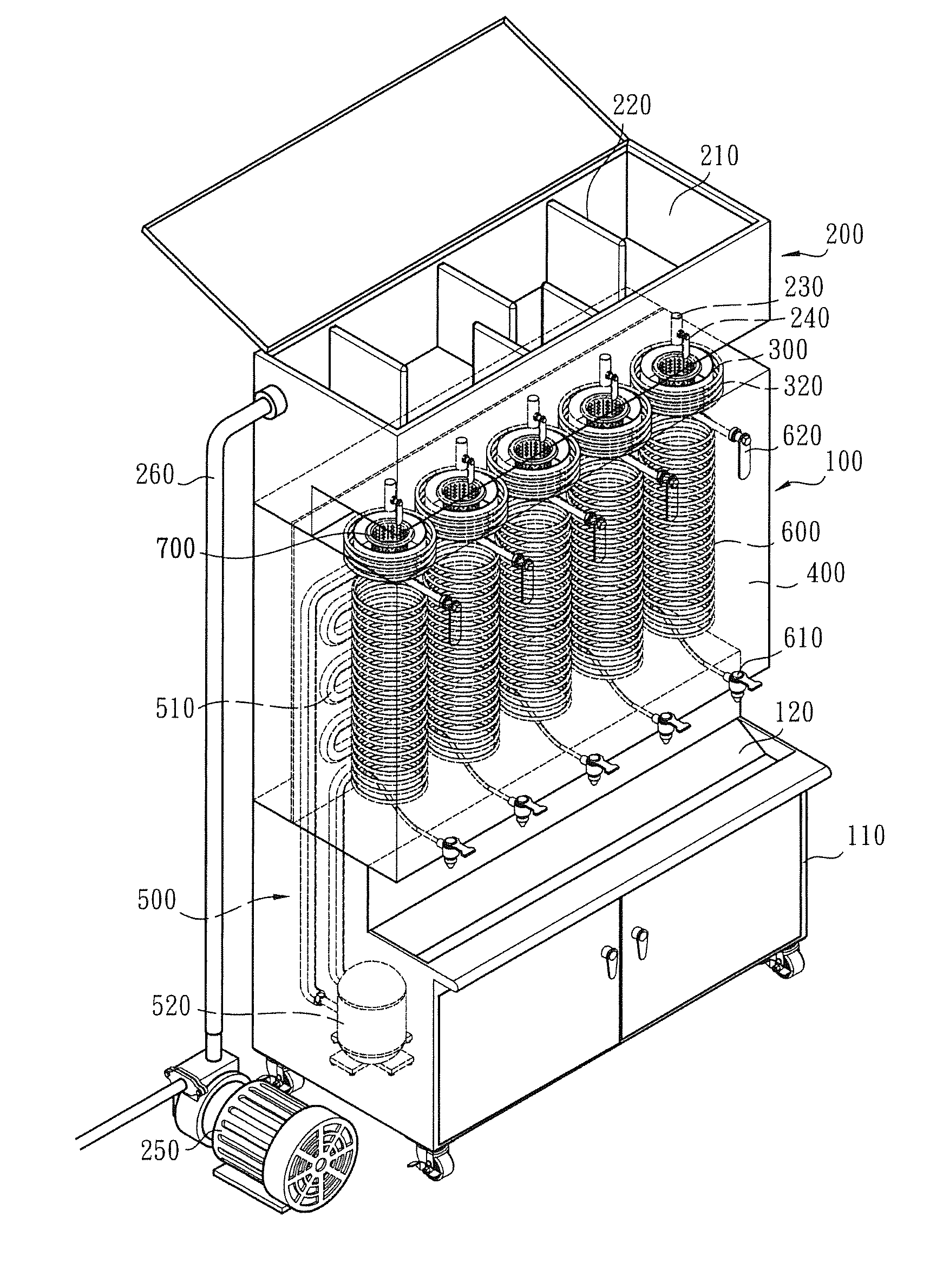 Fresh-brewed cold beverage dispensing machine