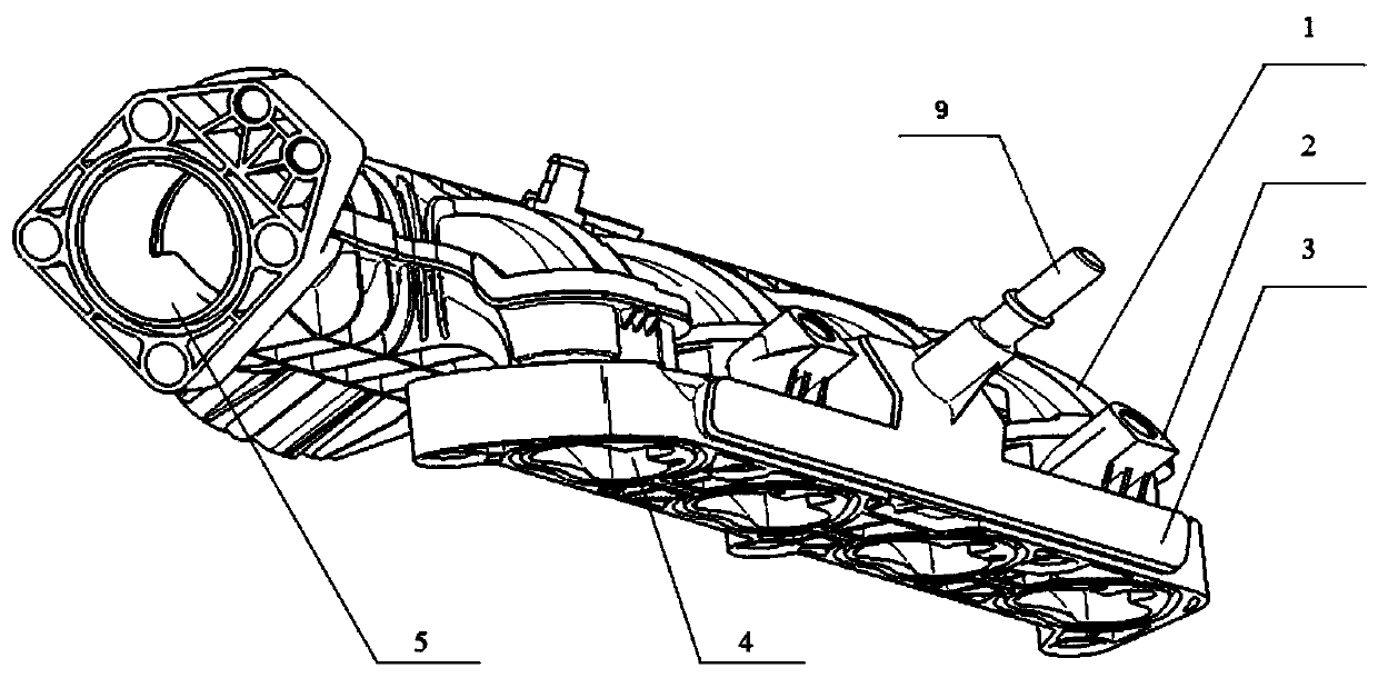 An intake manifold with high combustion efficiency of circulating gas