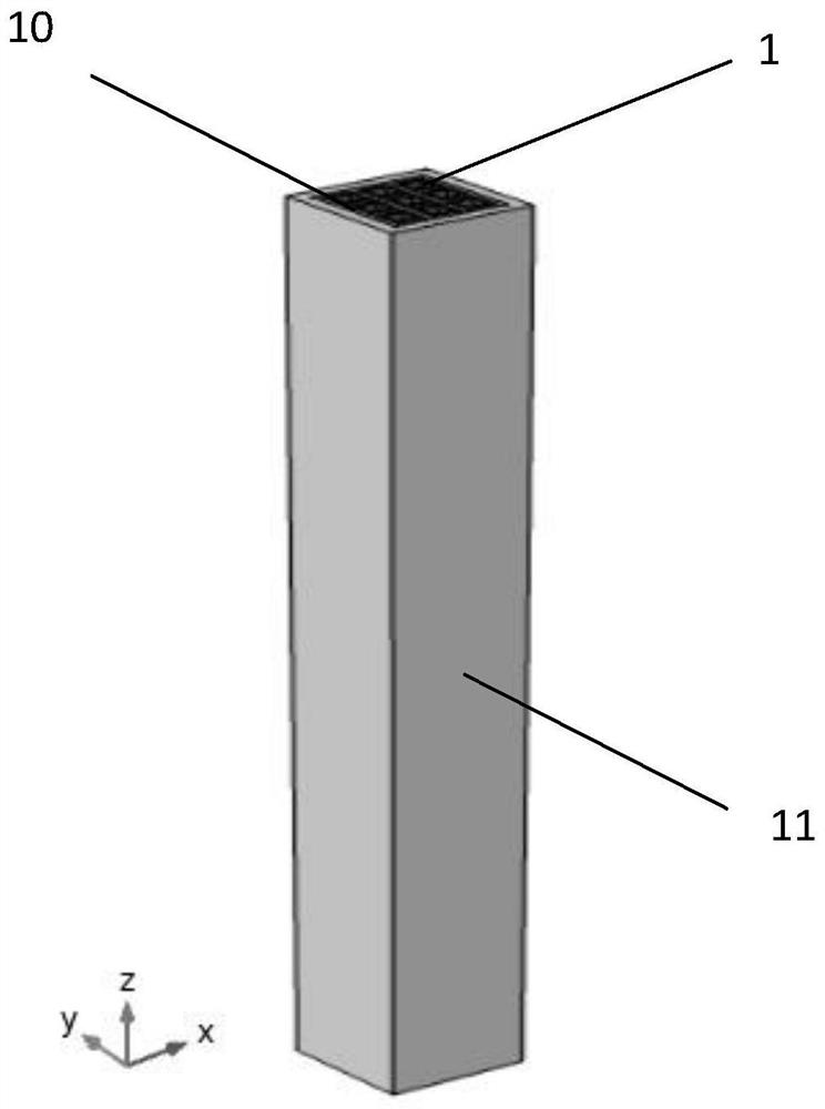 A low-frequency shock-absorbing square nine-hole pile seismic metastructure