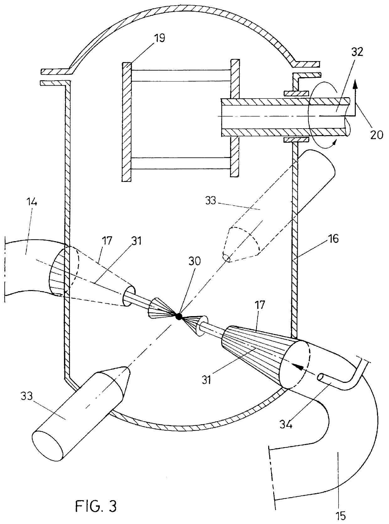 Method for granulating and grinding molten material and device for carrying out said method