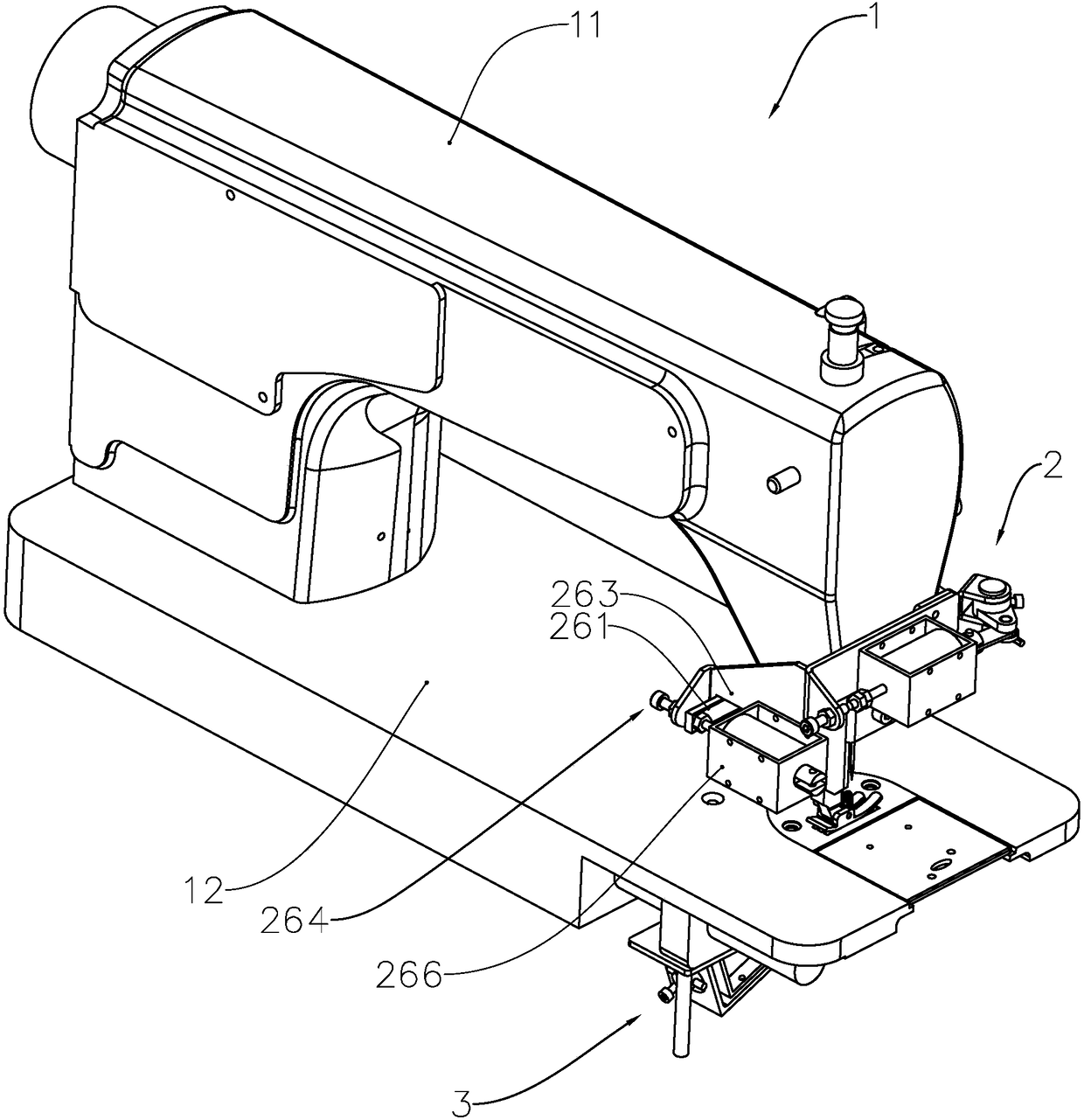 Bottom line cutting device, sewing machine and control method thereof