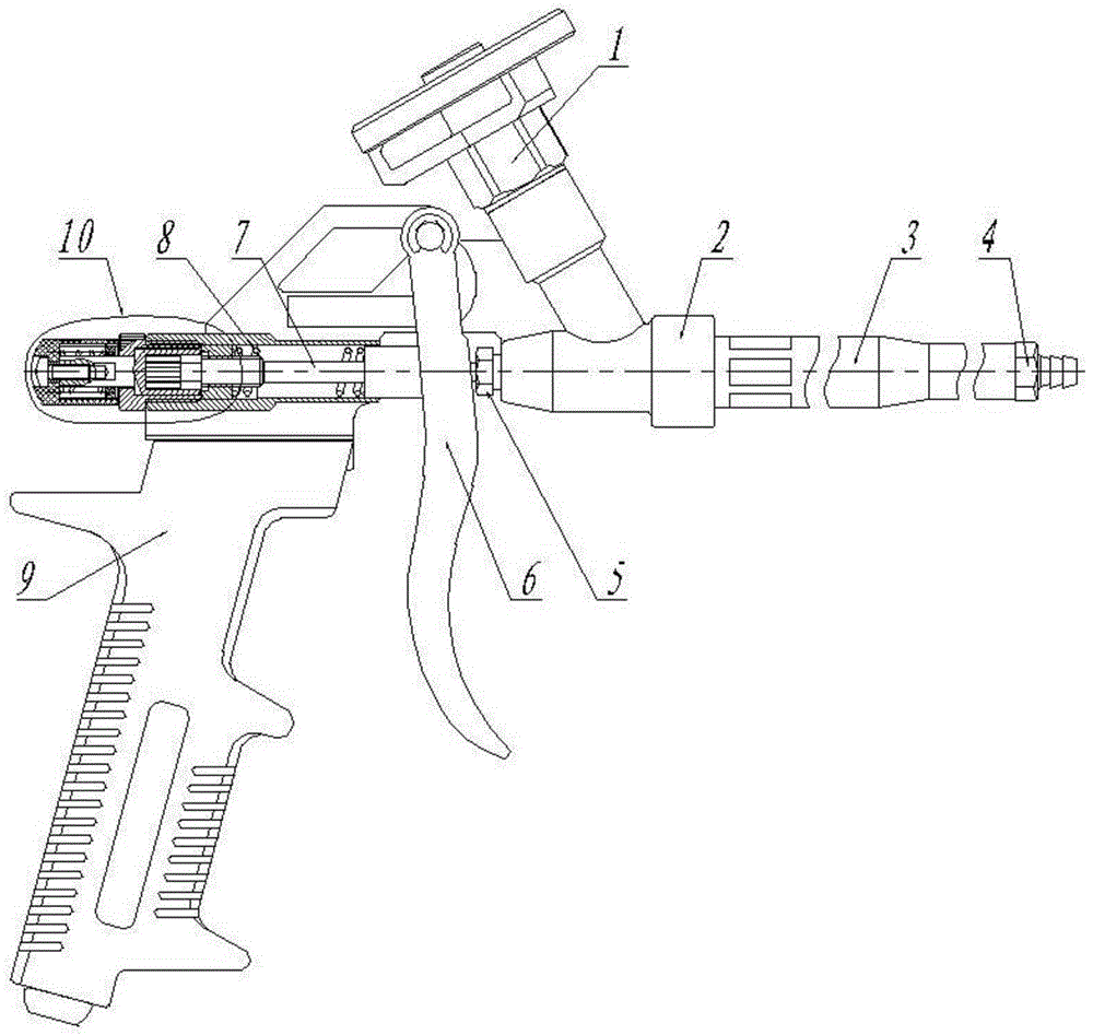 Foaming agent spray gun