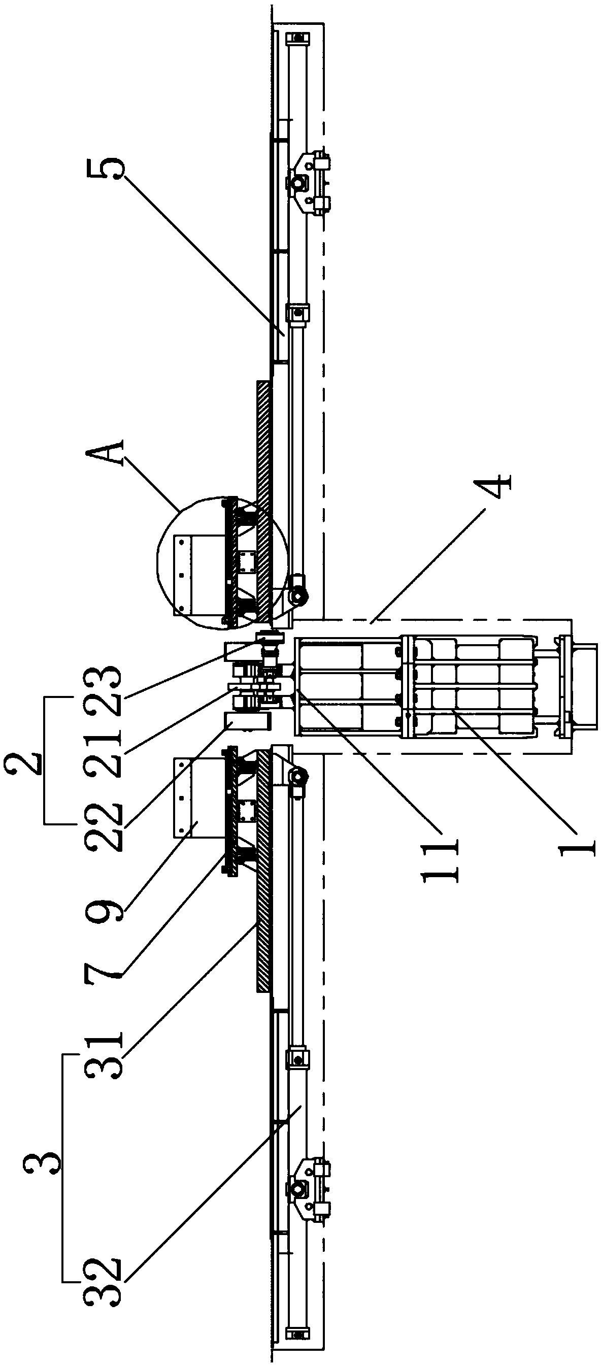 Novel mechanical arm for disassembling and assembling roller systems of medium and wide strip steel