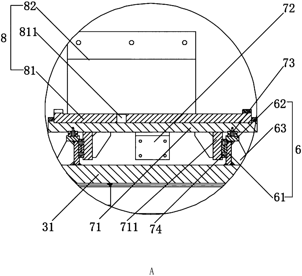 Novel mechanical arm for disassembling and assembling roller systems of medium and wide strip steel