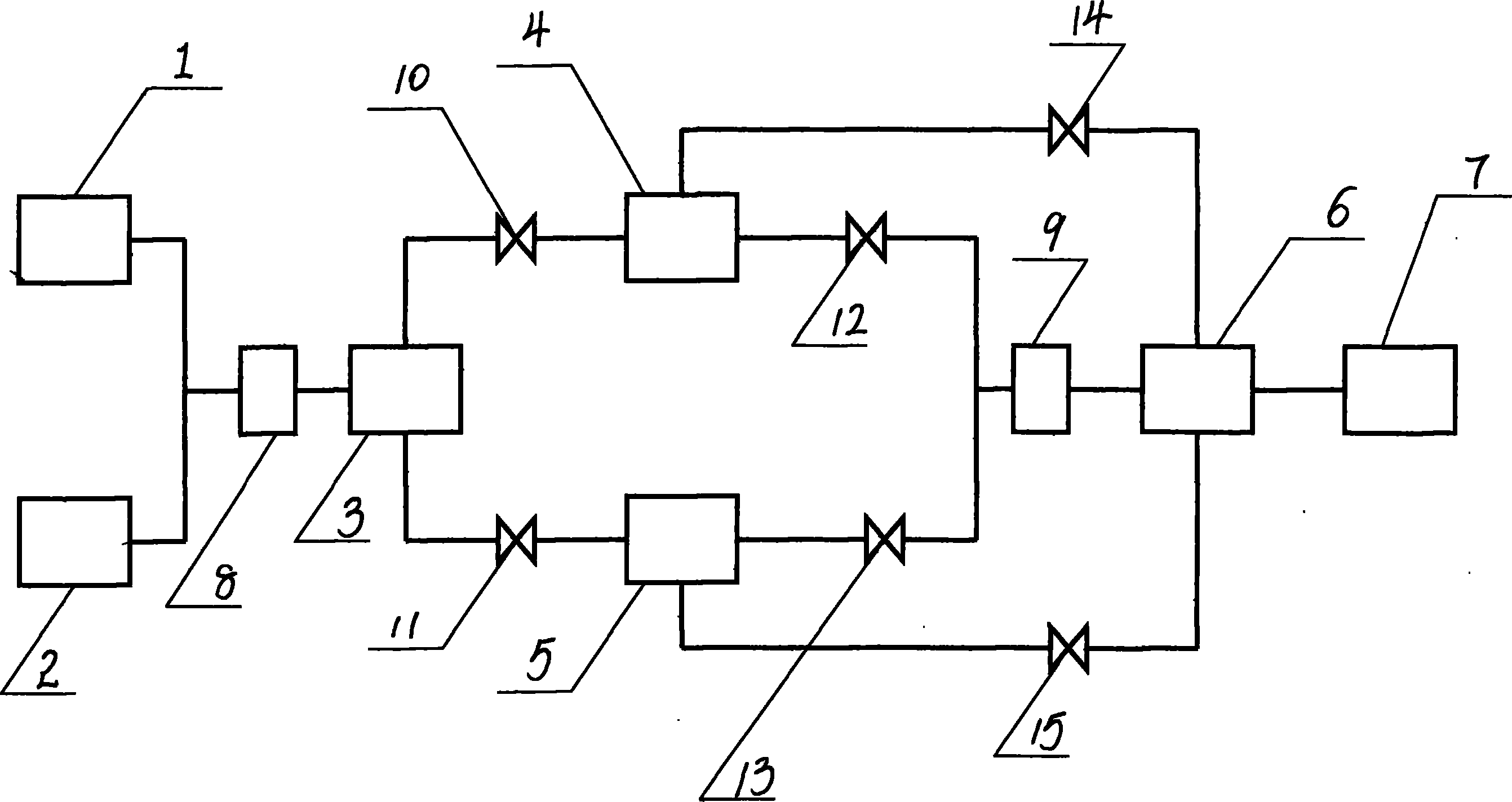 Device for treating alkaliferous waste water through nanofiltration