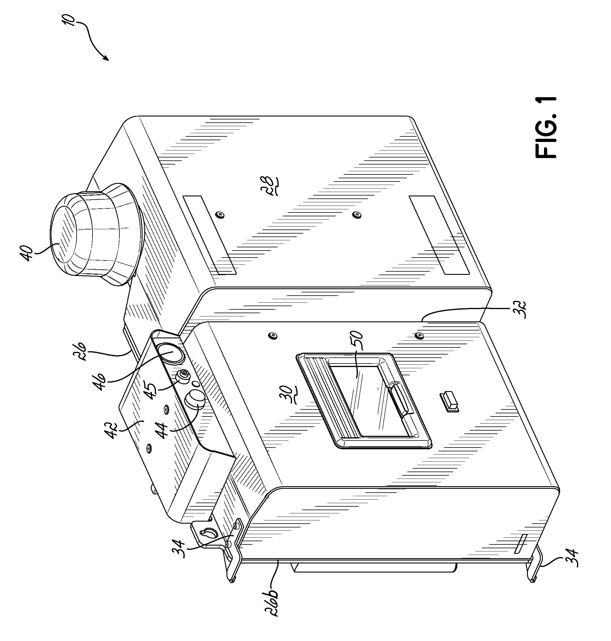 Adhesive dispensing device having optimized reservoir and capacitive level sensor