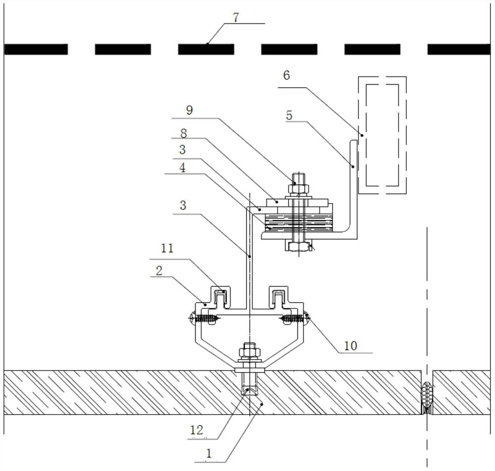 A nested back-bolt stone ceiling structure