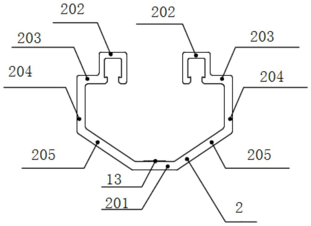 A nested back-bolt stone ceiling structure