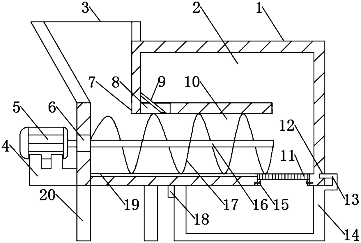 Waste circulation crushing device for machining