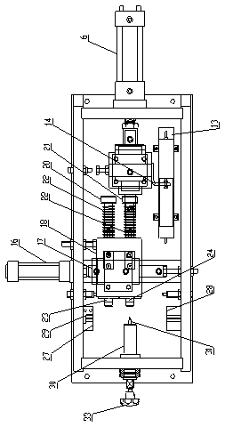 Press-in device for internal and external pins of automobile shift shaft assembly