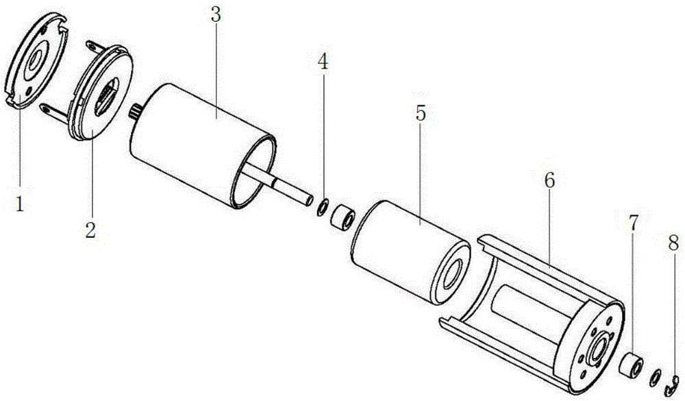 Coreless motor magnetic steel detection device