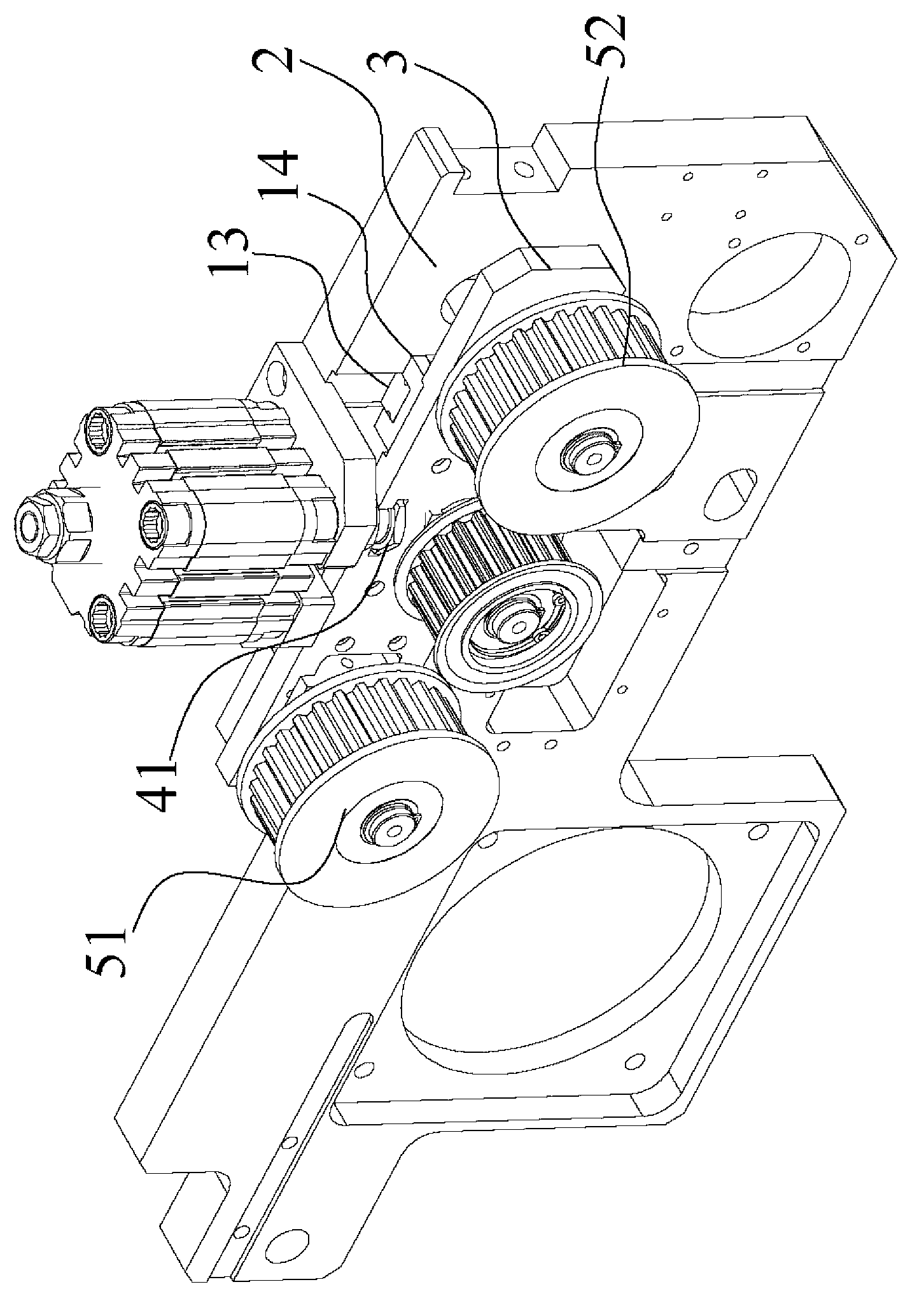 Cable feeding mechanism for three-core cable automatic terminal pressing machine