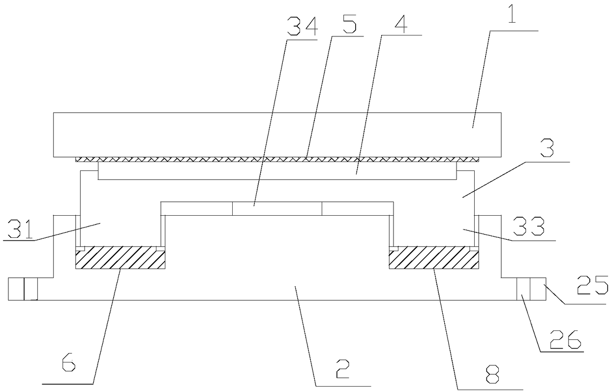 Multiple-point bearing pot type rubber support