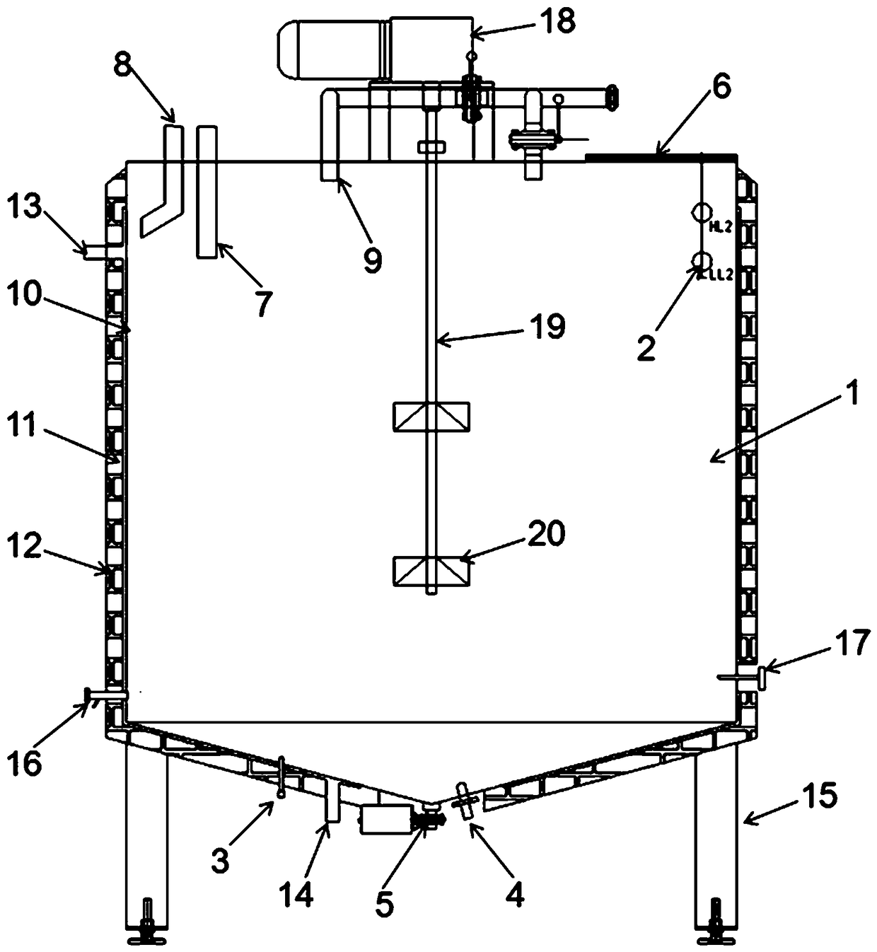 Ion solidifying liquid full-automatic preparation cylinder for lysozyme dipolymer granulation