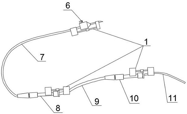 A catheter and guide wire fixing and storage device for cerebrovascular interventional surgery