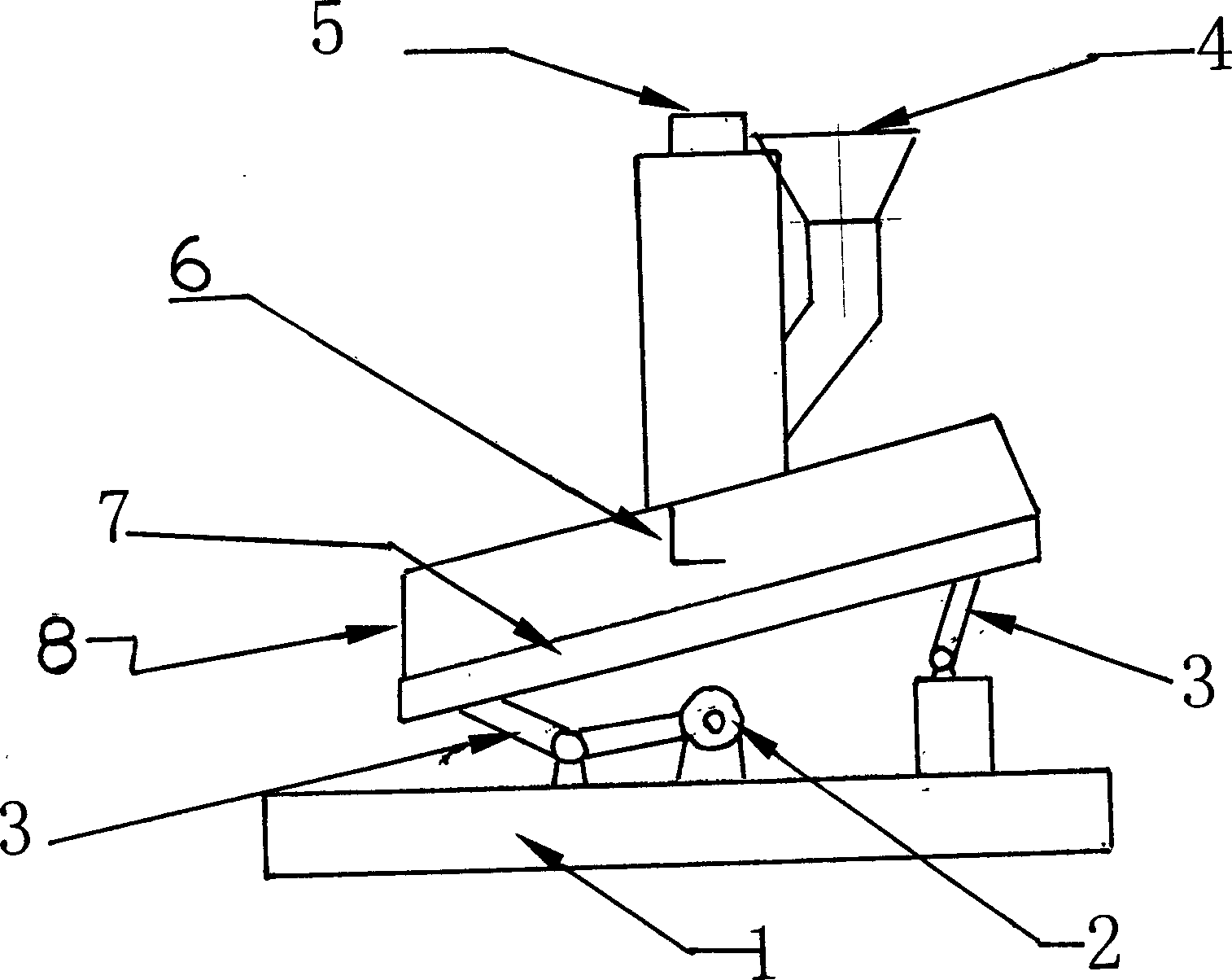 Vibration fluidizing density grading device for granular catalyst