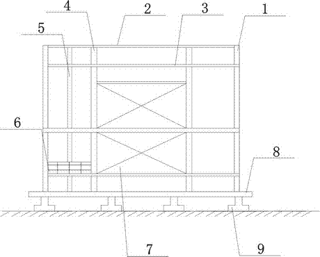 Reinforcing steel bar formwork frame