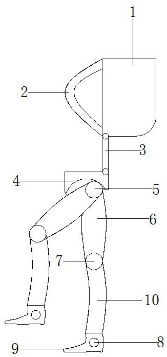 Action control system for lower-limb auxiliary instrument