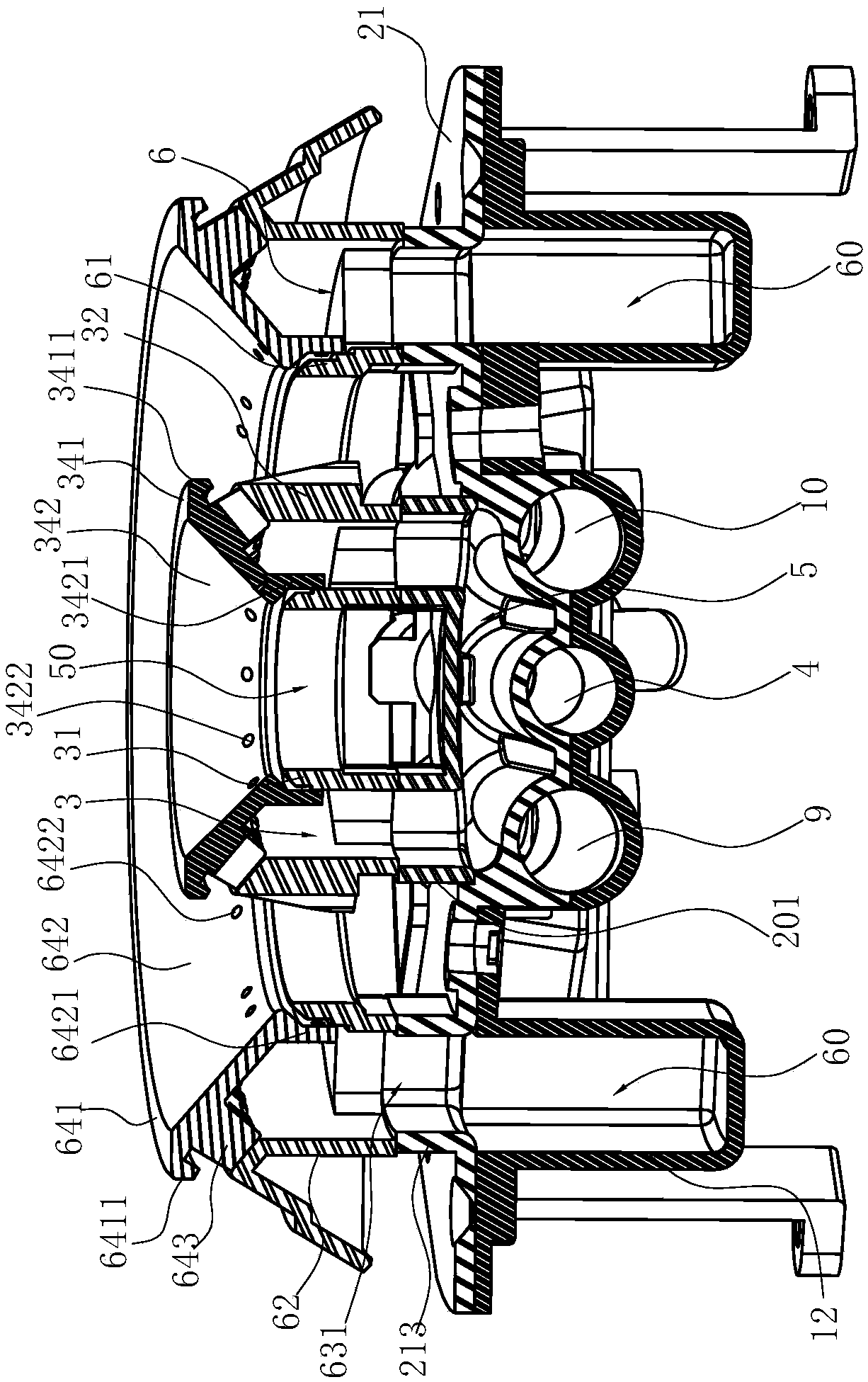 Upper air inlet combustor