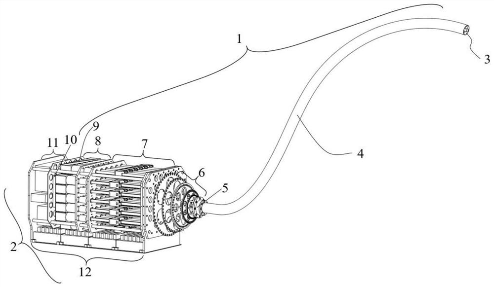 Flexible mechanical arm system for deep cavity operation and continuum robot