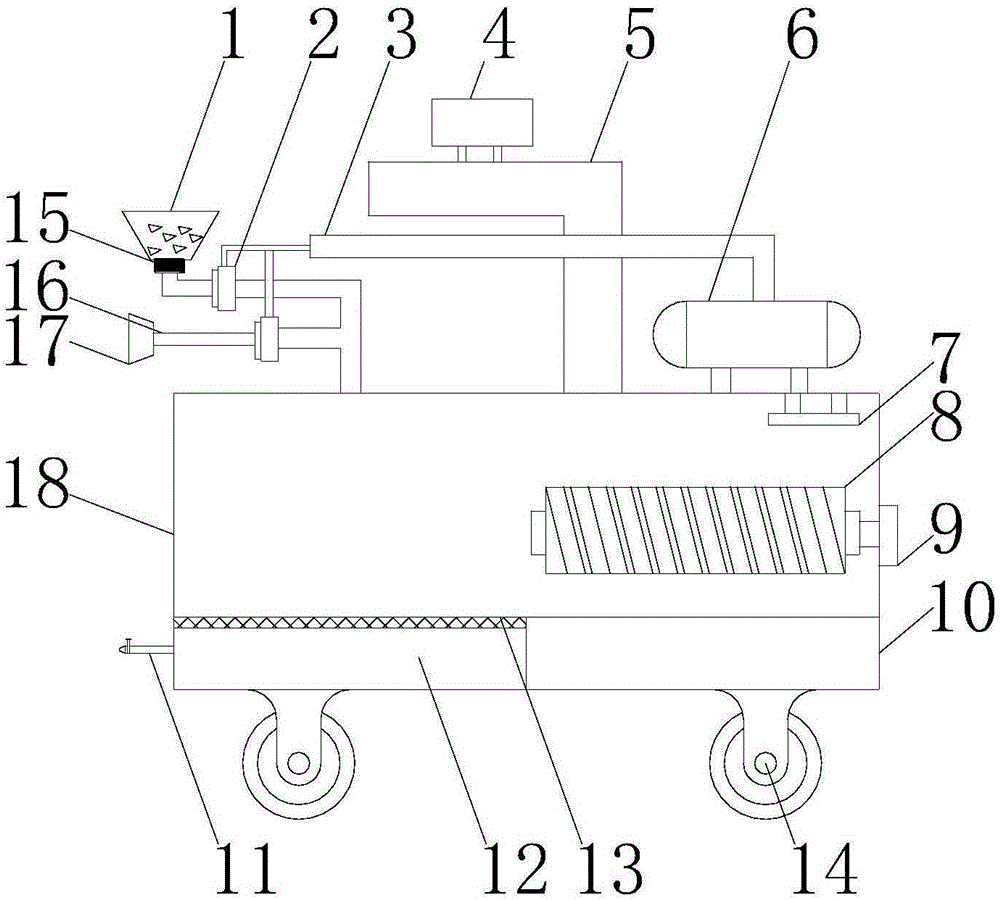 Iron chip recycling device for machine tool