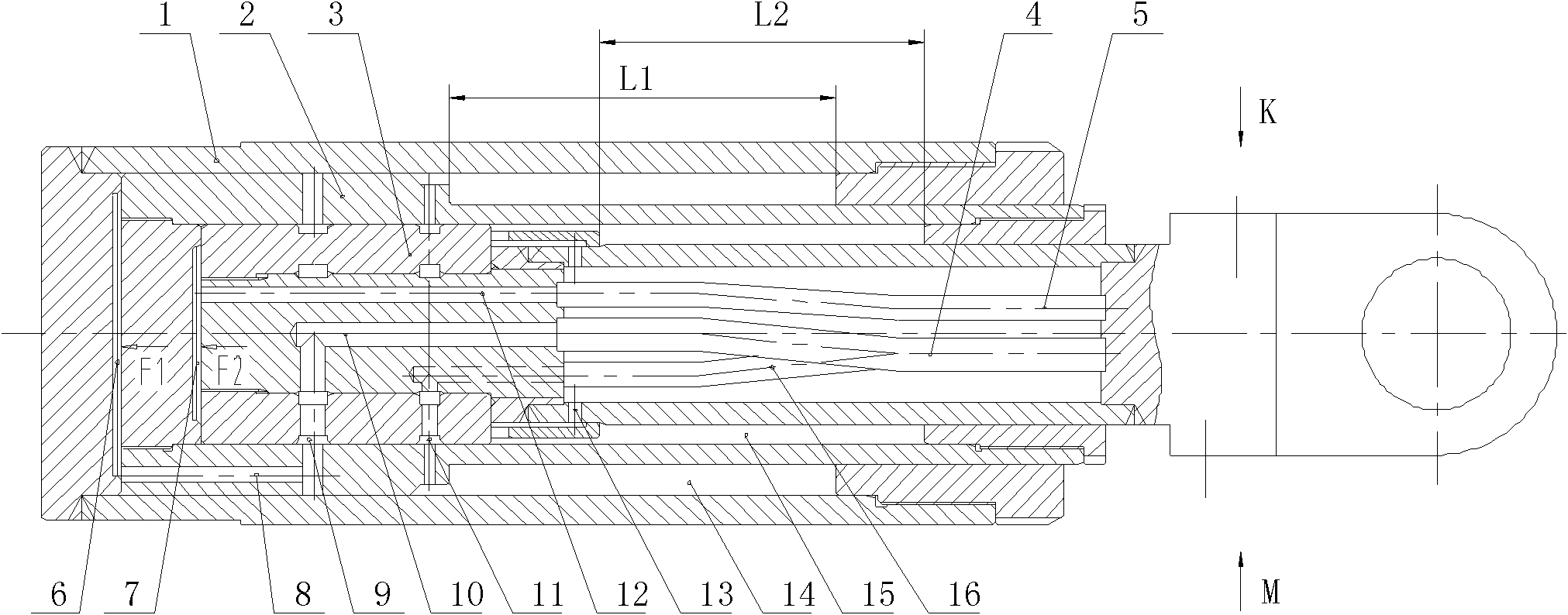 Compound oil cylinder and refuse compactor thereof