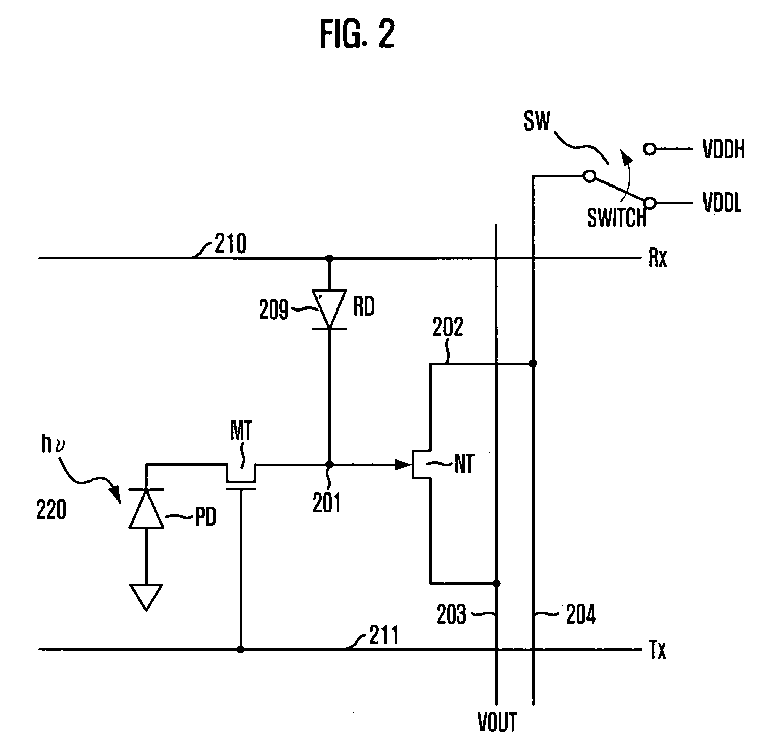 Small pixel for image sensors with JFET and vertically integrated reset diode