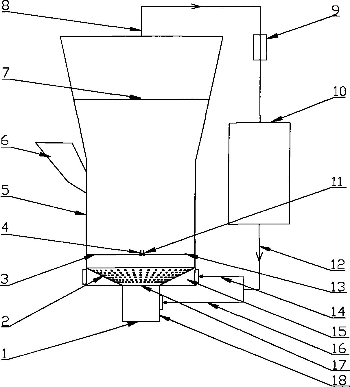 Vertical pneumatic bending, flavoring and feeding device