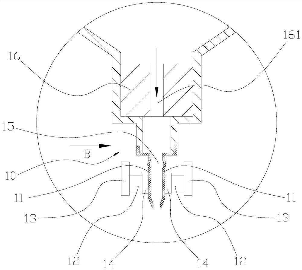 Polyimide film thickness control mechanism and polyimide film production device