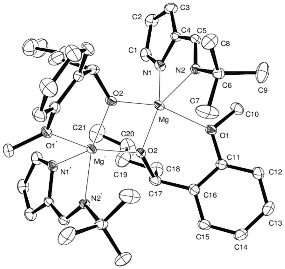 A kind of binuclear magnesium metal catalyst and its preparation method and application