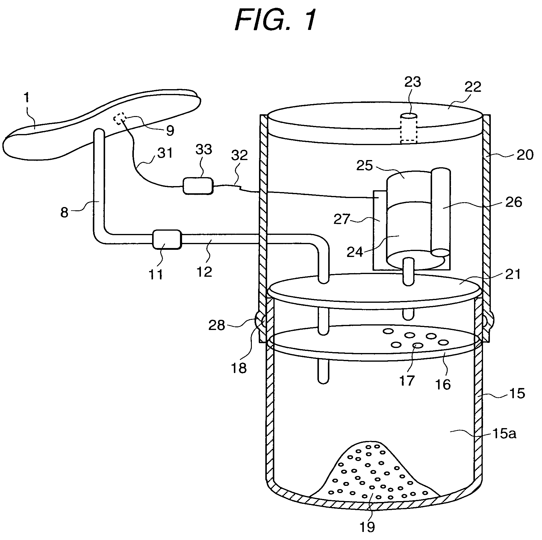 Automatic urine disposal device and urine receptacle used therefor