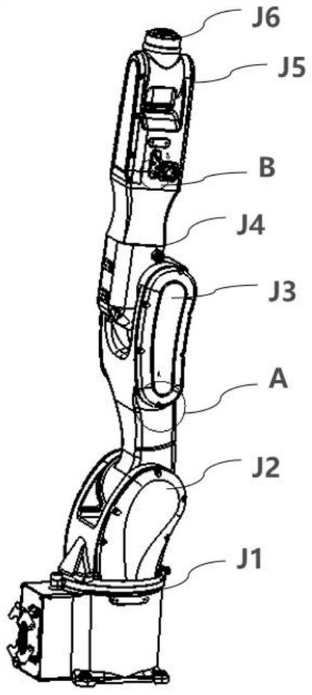 A six-axis industrial robot j2 joint and j3 joint stiffness measurement method