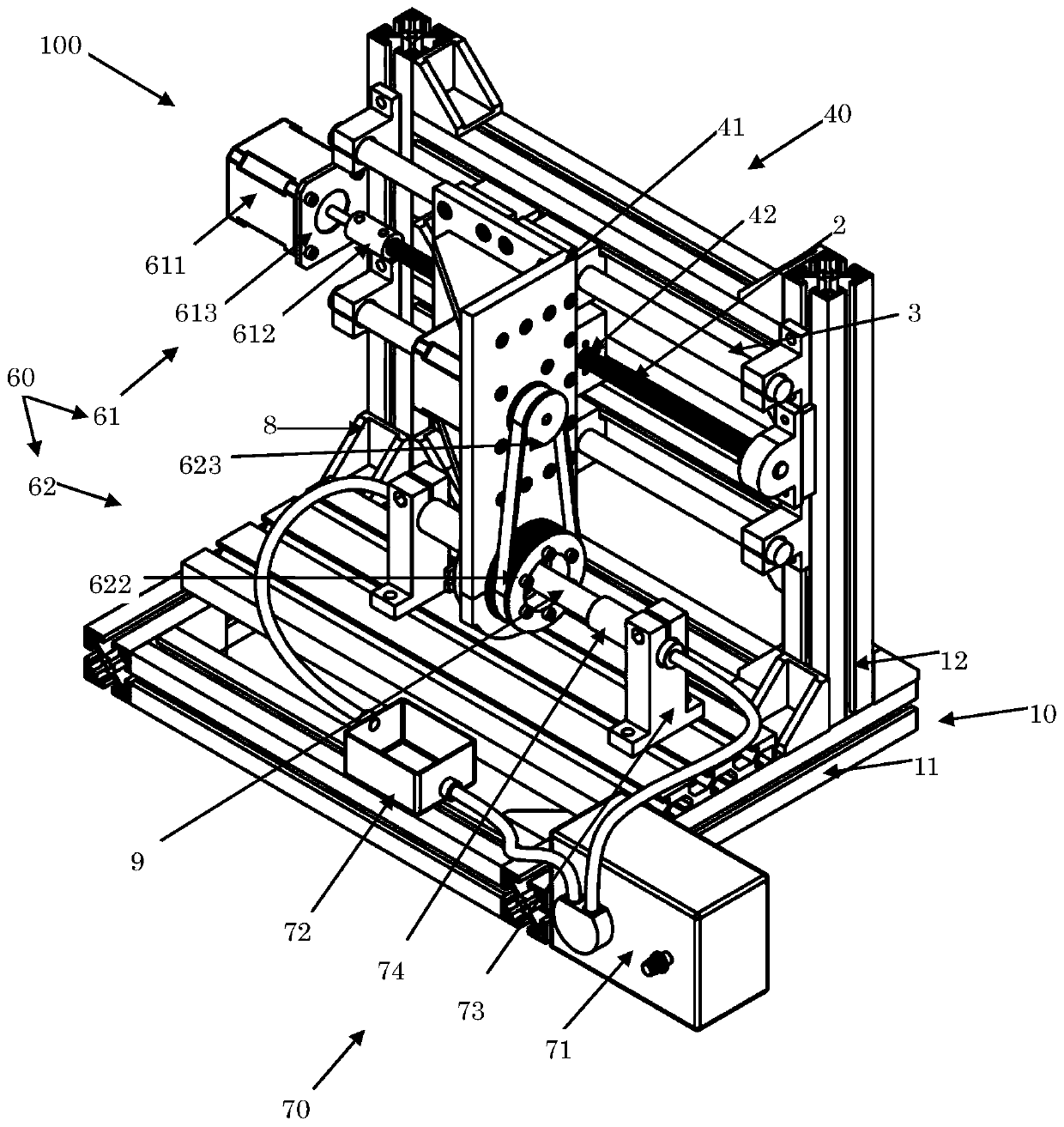 Magnetic composite fluid polishing device for inner wall of small thin pipe