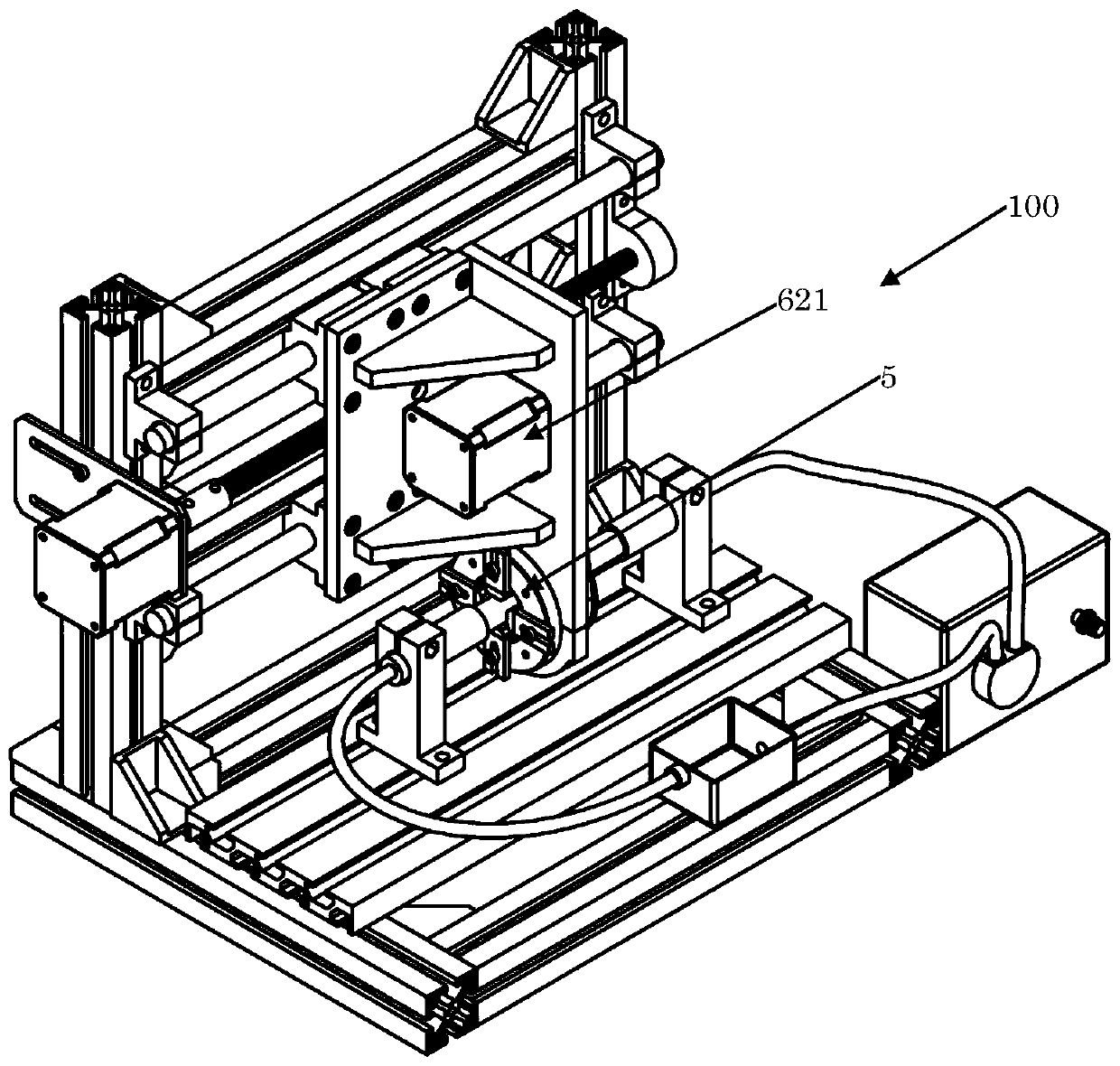 Magnetic composite fluid polishing device for inner wall of small thin pipe