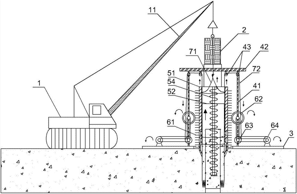 Rapid green construction cleaning device for urban waste foundations